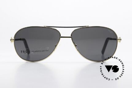 Fred Force10 8466 Aviator Sonnenbrille Luxus, XL Aviator Sonnenbrille mit polarisierenden Gläsern, Passend für Herren und Damen