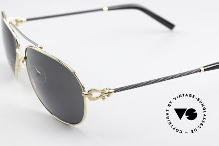 Fred Force10 8466 Aviator Sonnenbrille Luxus, sehr edel VERGOLDET und handmade, in Größe 64-14, Passend für Herren und Damen