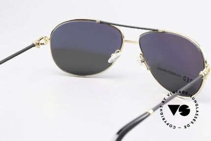 Fred Force10 8466 Aviator Sonnenbrille Luxus, Luxus-Modell könnte aber auch optisch verglast werden, Passend für Herren und Damen