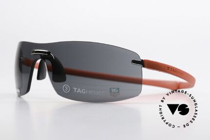 Tag Heuer 5101 Reflex Racing Panorama Brille 2007, formbare "Racing" Bügel aus Elastomer-Gummi, Passend für Herren