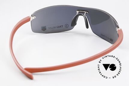 Tag Heuer 5101 Reflex Racing Panorama Brille 2007, ungetragenes Exemplar (shiny palladium / red), Passend für Herren