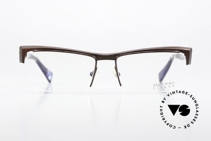 Alain Mikli AL0880 Markante Nylor Herrenbrille, sehr markante Nylor-Fassung (halb rahmenlos), Passend für Herren