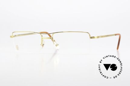Cartier Semi T-Double Eckige Titanium Brille Herren Details