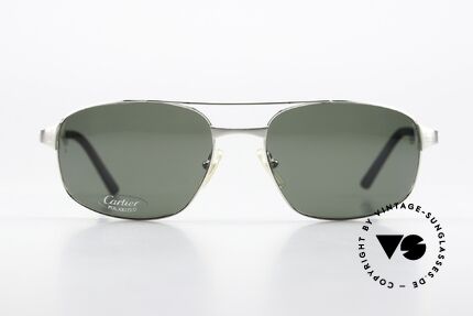 Cartier Spirit Brushed Platinum Rahmen, mit polarisierenden Sonnengläsern, Gr. 60/18, Passend für Herren