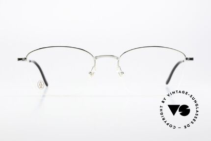 Cartier Semi T-Eye H XL Herrenfassung Titan Nylor, halb randlose Nylor-Fassung; TITANIUM-Rahmen, Passend für Herren