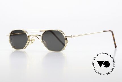 Christian Roth 2401 Optical Affairs Clip On Brille, eckige Metallbrille: Glashöhe 29mm, Glasbreite 40mm, Passend für Herren und Damen