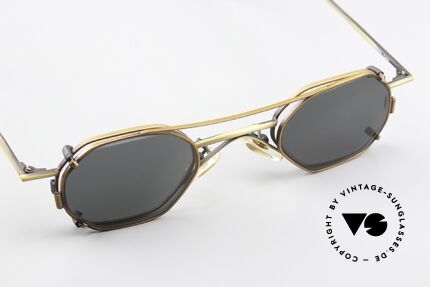 Christian Roth 2401 Kleine 90er Brille Mit Clip-On, ungetragenes 90er Meisterstück für Design-Liebhaber, Passend für Herren und Damen