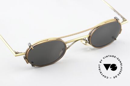 Christian Roth 2400 Ovale Clip On Brille 1992, ungetragenes 90er Meisterstück für Design-Liebhaber, Passend für Herren und Damen