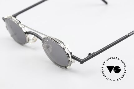 Christian Roth 2505 Oval Mit Silbernem Clip On, mit praktischem Sonnen-Clip für 100% UV Protection, Passend für Herren und Damen