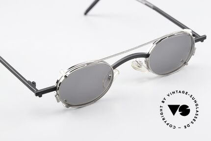 Christian Roth 2505 Oval Mit Silbernem Clip On, ungetragenes 90er Meisterstück für Design-Liebhaber, Passend für Herren und Damen
