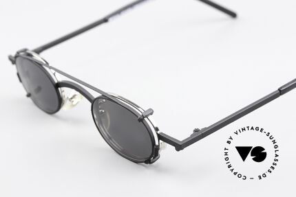 Christian Roth 2505 Oval Mit Schwarzem Clip On, mit praktischem Sonnen-Clip für 100% UV Protection, Passend für Herren und Damen