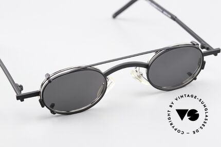 Christian Roth 2505 Oval Mit Schwarzem Clip On, ungetragenes 90er Meisterstück für Design-Liebhaber, Passend für Herren und Damen
