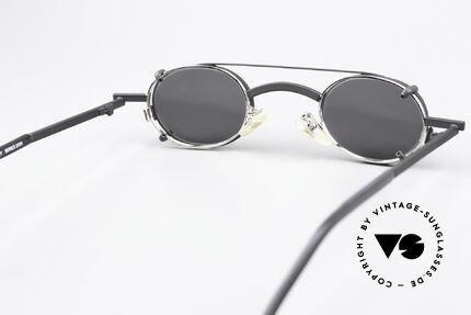 Christian Roth 2505 Oval Mit Schwarzem Clip On, die KLEINE Fassung ist für große Sehstärken ideal, Passend für Herren und Damen