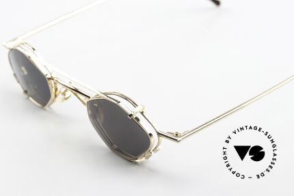 Christian Roth 2402 Achteckige Brille Mit Clip, mit praktischem Sonnen-Clip für 100% UV Protection, Passend für Herren und Damen