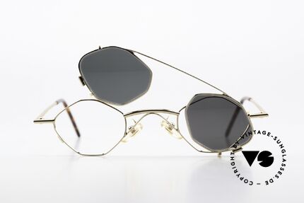 Christian Roth 2402 Achteckige Brille Mit Clip, Größe: small, Passend für Herren und Damen