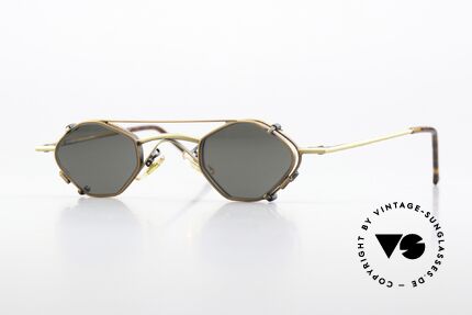 Christian Roth 2402 Achteckige Brille Antik Gold Details