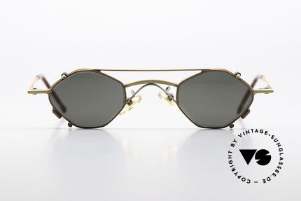 Christian Roth 2402 Achteckige Brille Antik Gold, vintage Brillenfassung in antik-gold & antik-bronze, Passend für Herren und Damen