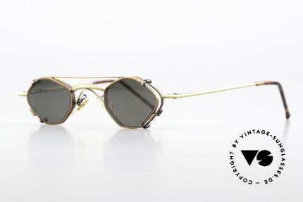 Christian Roth 2402 Achteckige Brille Antik Gold, eckige Metallbrille: Glashöhe 29mm, Glasbreite 37mm, Passend für Herren und Damen