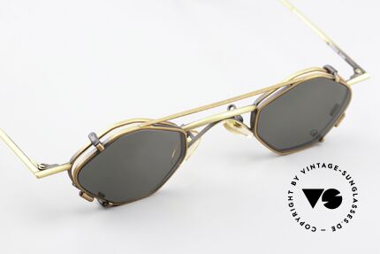Christian Roth 2402 Achteckige Brille Antik Gold, ungetragenes 90er Meisterstück für Design-Liebhaber, Passend für Herren und Damen