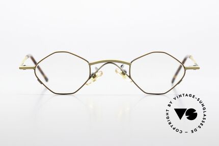 Christian Roth 2402 Achteckige Brille Antik Gold, Größe: small, Passend für Herren und Damen