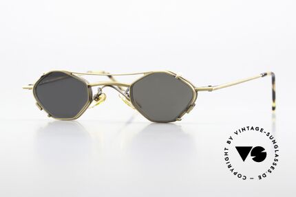 Christian Roth 2402 Achteck Brille Antik Gold Details