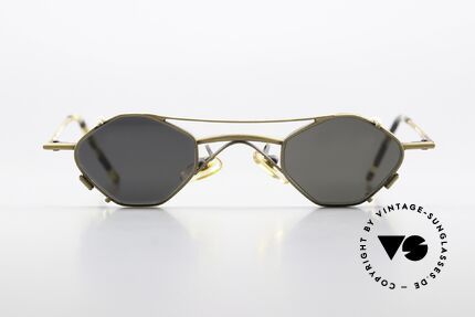 Christian Roth 2402 Achteck Brille Antik Gold, RARE vintage Designer-Brillenfassung in antik-gold, Passend für Herren und Damen