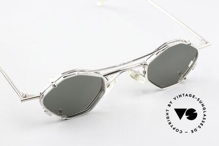 Christian Roth 2402 Achteck Brille Sonnen-Clip, ungetragenes 90er Meisterstück für Design-Liebhaber, Passend für Herren und Damen