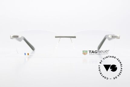 Tag Heuer 9341 Legend Karbon Platinum Luxusbrille, randlose Herrenbrille der "LEGEND" Kollektion, Passend für Herren