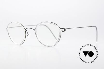 Lindberg Jackie 44 Air Titan Rim Unisexbrille Im Panto Stil, markant veredelte Air Titanium Version mit Azetat-Rand, Passend für Herren und Damen
