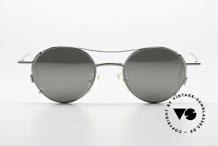 Christian Roth 2405 Sonnenclip Silber Verspiegelt, rare vintage Brillenfassung in silber & silber-chrome, Passend für Herren und Damen