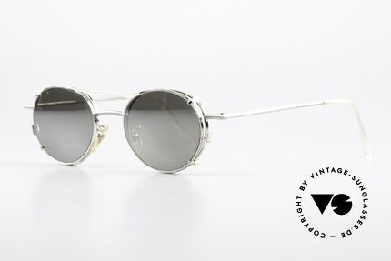 Christian Roth 2405 Sonnenclip Silber Verspiegelt, Panto Metallbrille: Glashöhe 37mm, Glasbreite 42mm, Passend für Herren und Damen