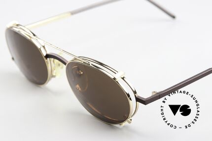 Christian Roth 2570 Funktionale Vintage Brille, praktischer Sonnen-Clip (braun, 100% UV Protection), Passend für Herren und Damen