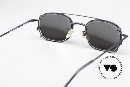 Christian Roth 2404 Eckige Vintage Brille Clip On, sehr funktional (gleitsichtfähig) und mit Sonnenschutz, Passend für Herren und Damen
