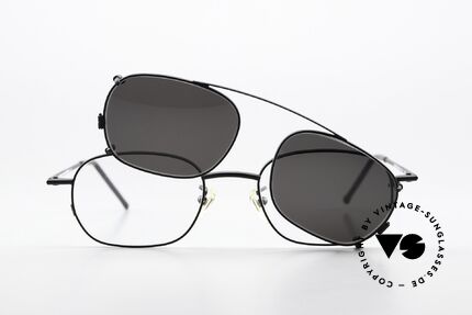 Christian Roth 2404 Eckige Vintage Brille Clip On, Größe: medium, Passend für Herren und Damen