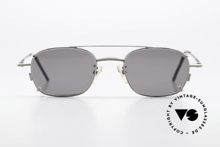 Christian Roth 2404 Brille Antik Grau Clip On, rare vintage Brillenfassung in antik-grau und silber, Passend für Herren und Damen