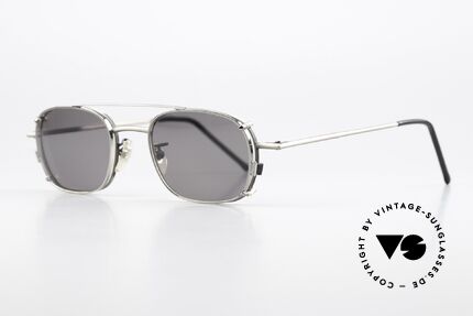Christian Roth 2404 Brille Antik Grau Clip On, eckige Metallbrille: Glashöhe 34mm, Glasbreite 48mm, Passend für Herren und Damen