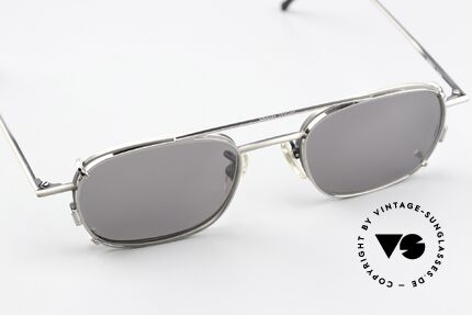 Christian Roth 2404 Brille Antik Grau Clip On, ungetragenes 90er Meisterstück für Design-Liebhaber, Passend für Herren und Damen