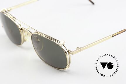 Christian Roth 2571 Clip On Rahmen Von 1994, praktischer Sonnen-Clip (grün mit 100% UV Protection), Passend für Herren und Damen