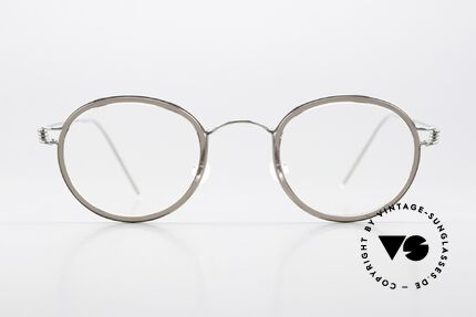 Lindberg Lex 45 Air Titan Rim Titaniumfassung Mit Inlays, Unisex-Modell LEX, Rahmen in color P10 = shiny silver, Passend für Herren und Damen
