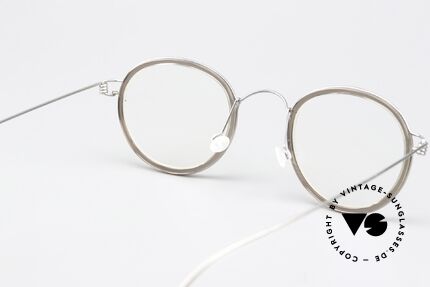 Lindberg Lex 45 Air Titan Rim Titaniumfassung Mit Inlays, Größe: medium, Passend für Herren und Damen