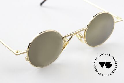 Christian Roth 2408 Sonnengläser Gold Verspiegelt, puristisch, reduziert = Rahmendesign: Bauhaus Stil, Passend für Herren und Damen