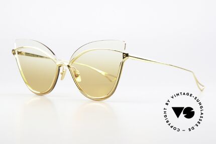 DITA Nightbird One Tolle Damen Sonnenbrille, Cateye Rahmen-Form; Gr. 66-13, DTS515-66-03 GLD, Passend für Damen