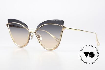 DITA Nightbird One Zauberhafte Cateye-Brille, Cateye Rahmen-Form; Gr. 66-13, DTS515-66-02 RGD, Passend für Damen