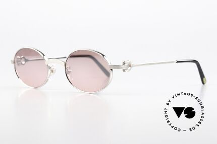 Cartier Spider - S Glas Leicht Pink Verspiegelt, gebürstete Platin-Legierung; entsprechend wertig!, Passend für Herren und Damen