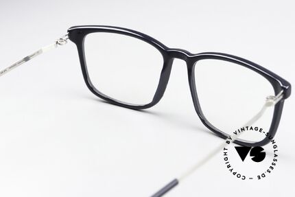 Mykita Kauko Dark Blue And Shiny Silver, genial flexible Brillenfassung: eine Größe passt allen, Passend für Herren und Damen
