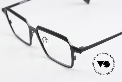 Theo Belgium Flanders Pure Titanium Fassung, Größe 51-15; in color 5 (schwarz / mattschwarz), Passend für Herren und Damen