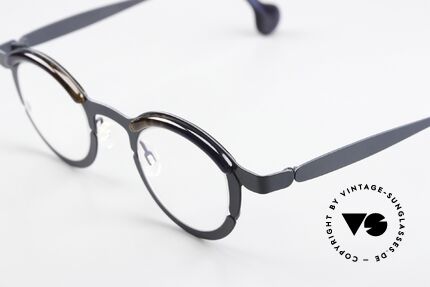 Theo Belgium Piece Runde Brille Unisex Panto, ungetragen; wie alle unsere vintage Theo Brillen, Passend für Herren und Damen