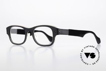 Theo Belgium Vingt Deux Zweifarbige Designerbrille, zweifarbiger color code 229 (schwarz und grau), Passend für Herren und Damen