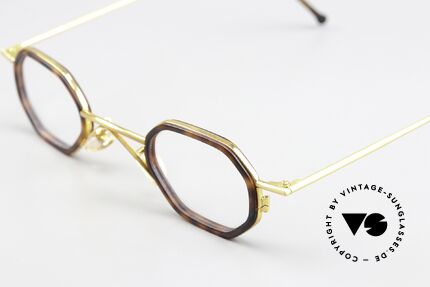 Christian Roth 2401 Eckige Brille Im Bauhaus Stil, Glashöhe = nur 27mm = ideal für große Sehstärken, Passend für Herren und Damen