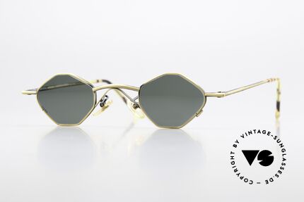 Christian Roth 2402 Achteck Rahmen Antik Gold, Christian Roth Optical Affairs New York von 1992, Passend für Herren und Damen